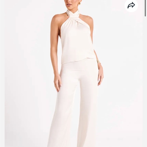 Meshki Elisa Satin Halter Top Small NWT - Picture 4 of 9